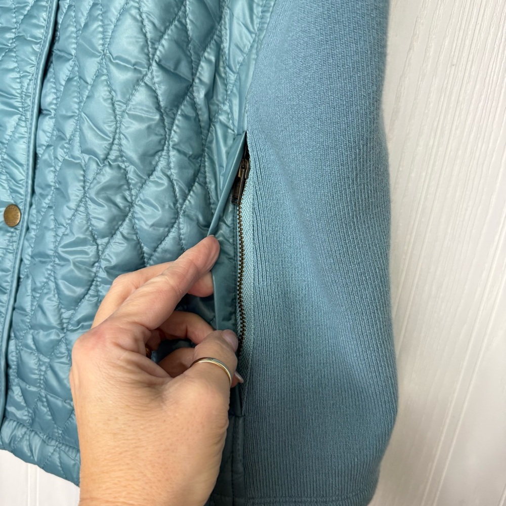 Talbots teal quilted vest size Large - Picture 4 of 8